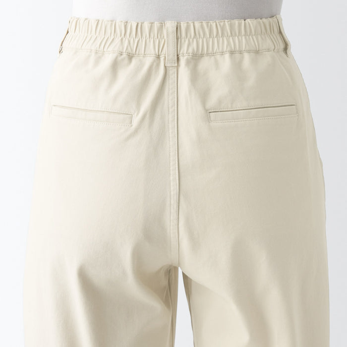 Muji 4-Way Stretch Chino Wide Straight Bukser Dame Hvide | XH0N3J59Q