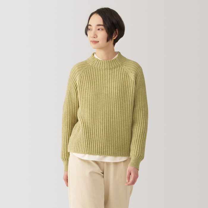 Muji Andes Wool Mock Neck Trøjer Dame Sort | ND9M8W38P