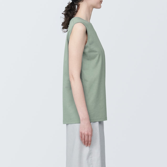 Muji Anti-Sweat Stain Sleeveless T Shirts Dame Grøn | GU8J9O55G