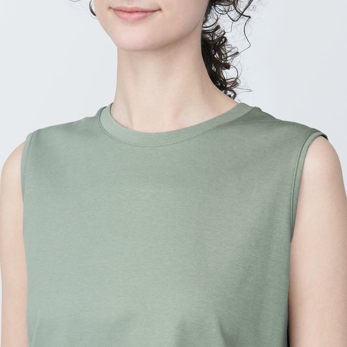 Muji Anti-Sweat Stain Sleeveless T Shirts Dame Grøn | GU8J9O55G