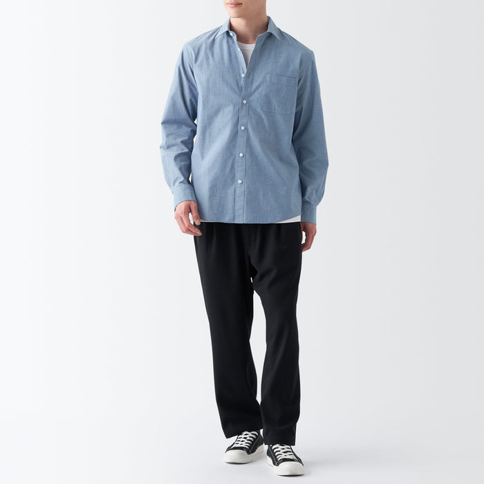 Muji Broad Skjorte Herre Blå | DM3A4E23O