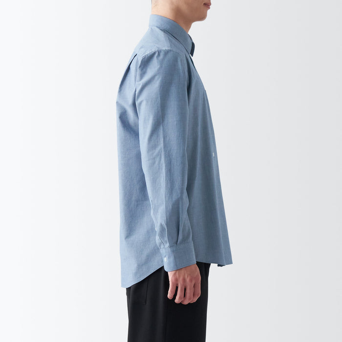 Muji Broad Skjorte Herre Blå | DM3A4E23O