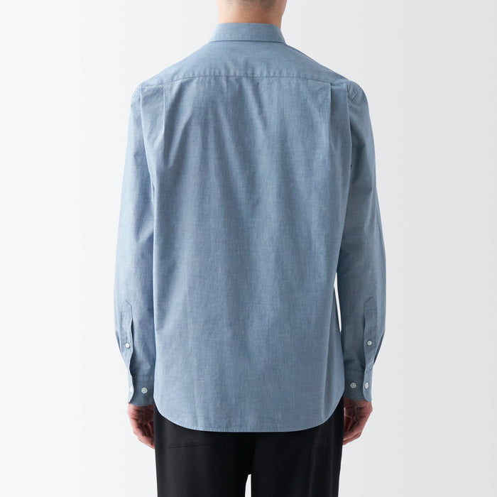Muji Broad Skjorte Herre Blå | DM3A4E23O