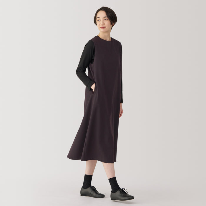 Muji Brushed Jumper Skirt Kjole Dame Lilla | AA1Y7Z57N