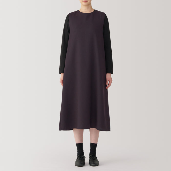 Muji Brushed Jumper Skirt Kjole Dame Lilla | AA1Y7Z57N