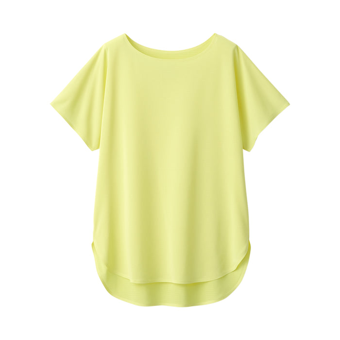 Muji Cool Touch Boat Neck Short Sleeve T Shirts Dame Gul | EC9L6G13A
