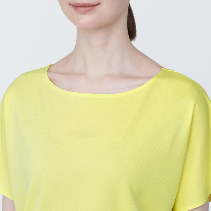 Muji Cool Touch Boat Neck Short Sleeve T Shirts Dame Gul | EC9L6G13A