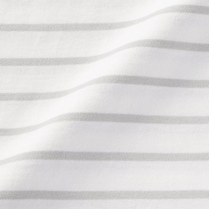 Muji Crew Neck Short Sleeve Striped T Shirts Dame Hvide | GV3X1X09J