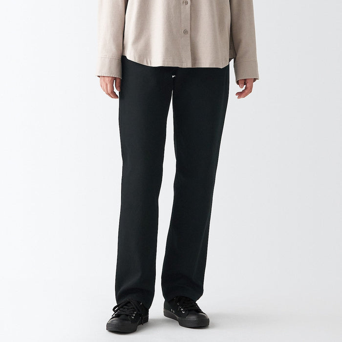 Muji Denim Regular Bukser Dame Sort | VL0R2G98Y