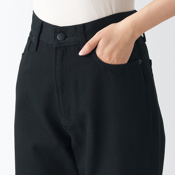 Muji Denim Regular Bukser Dame Sort | VL0R2G98Y