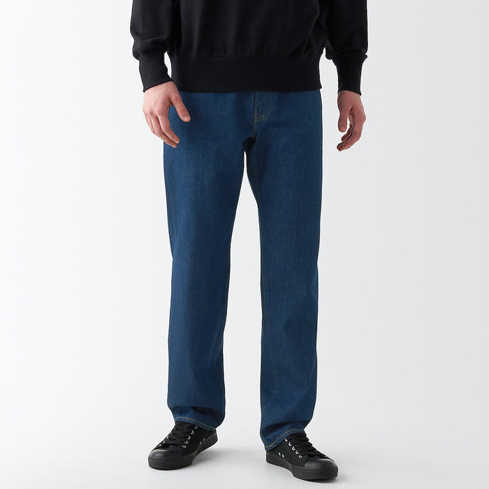 Muji Denim Regular Jeans Herre Blå | UQ1M9X44N