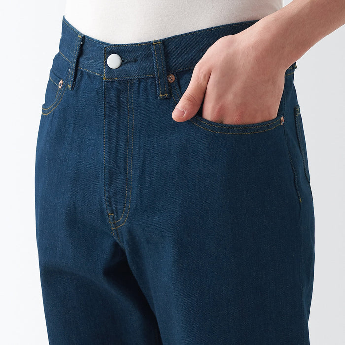 Muji Denim Regular Jeans Herre Blå | UQ1M9X44N