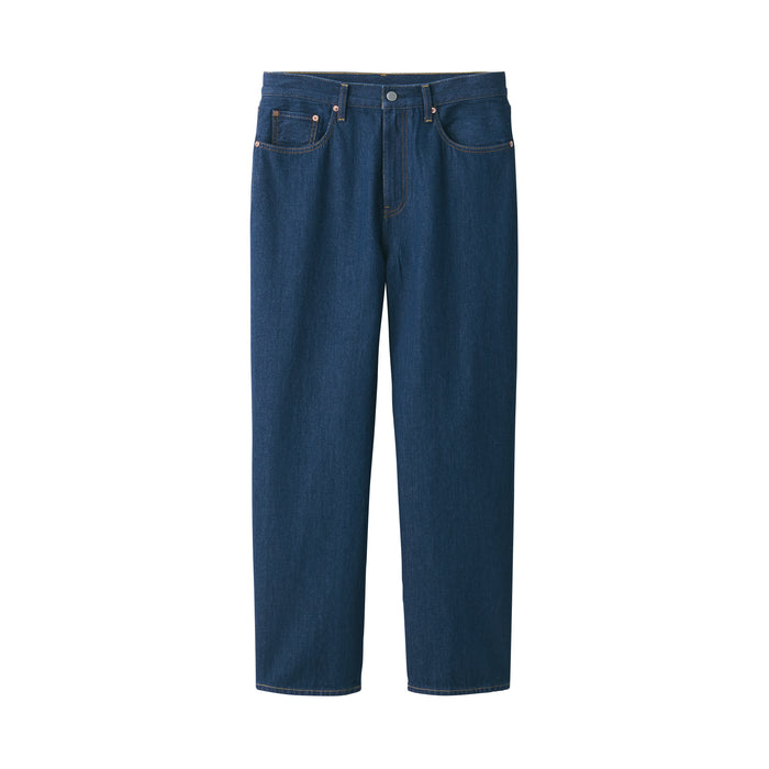 Muji Denim Wide Jeans Herre Blå | QL7J2D50D
