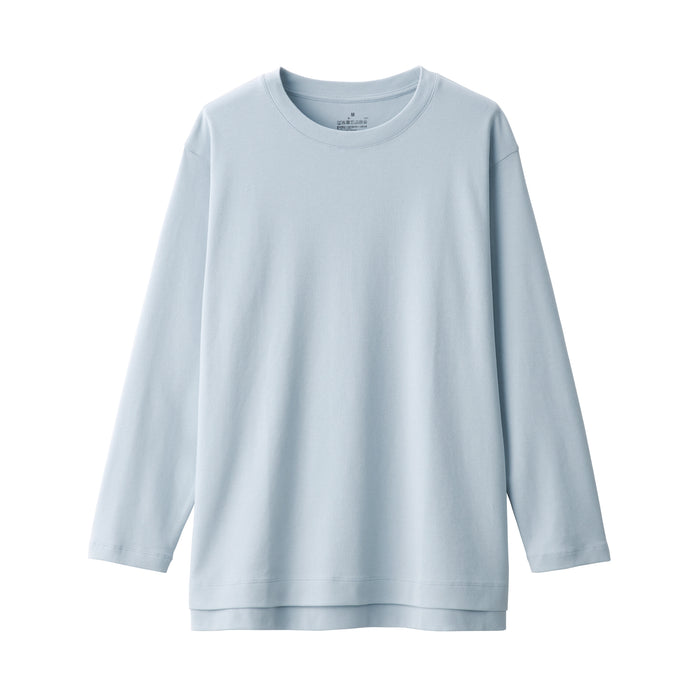 Muji Interlock Long Length L/S T Shirts Dame Hvide | UF0P0C69V