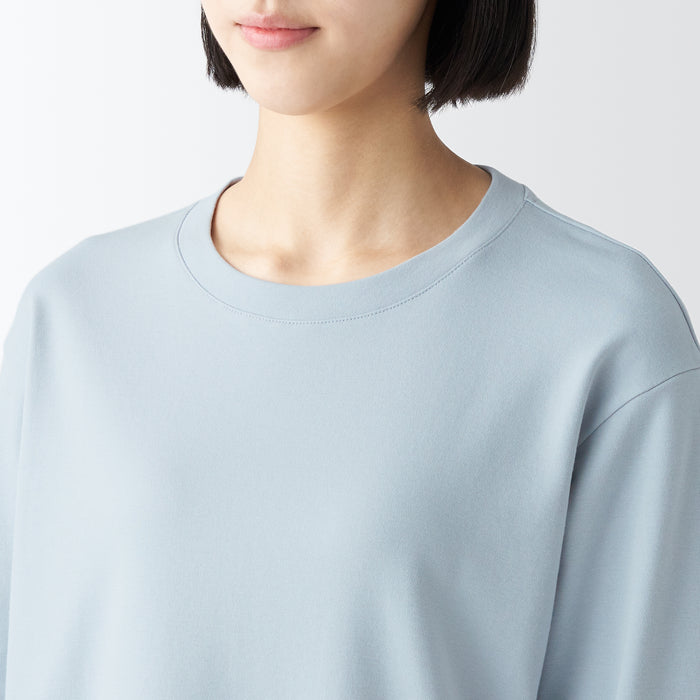 Muji Interlock Long Length L/S T Shirts Dame Hvide | UF0P0C69V