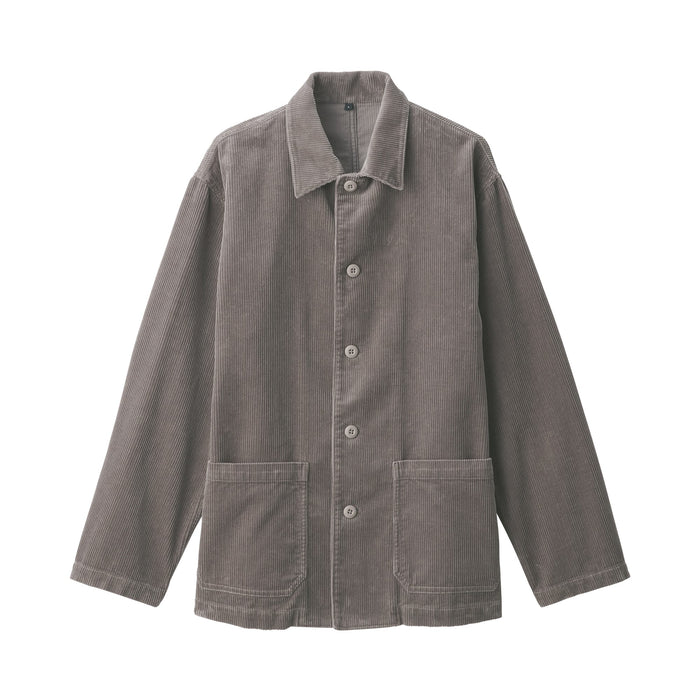 Muji Kapok Blend Corduroy Jakker Herre Grå | YP7F2Z13C