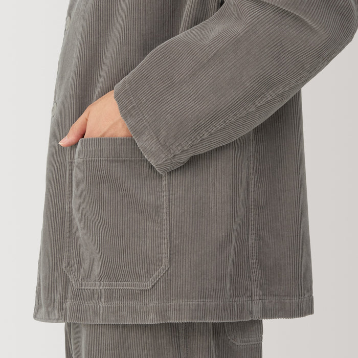 Muji Kapok Blend Corduroy Jakker Herre Grå | YP7F2Z13C