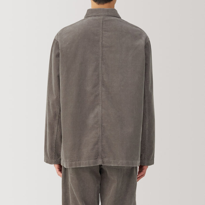 Muji Kapok Blend Corduroy Jakker Herre Grå | YP7F2Z13C