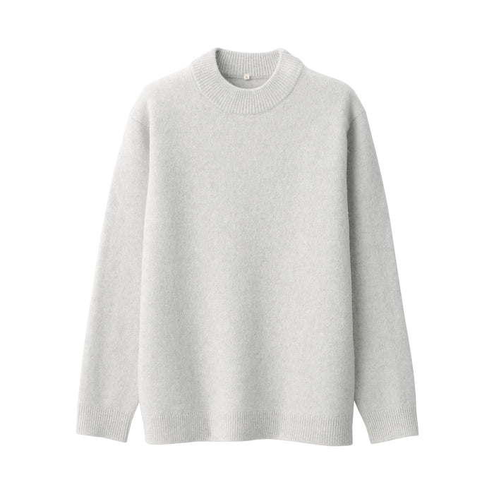 Muji Labo Milled Wool Mock Neck Trøjer Herre Grå | RH6J1H16Z