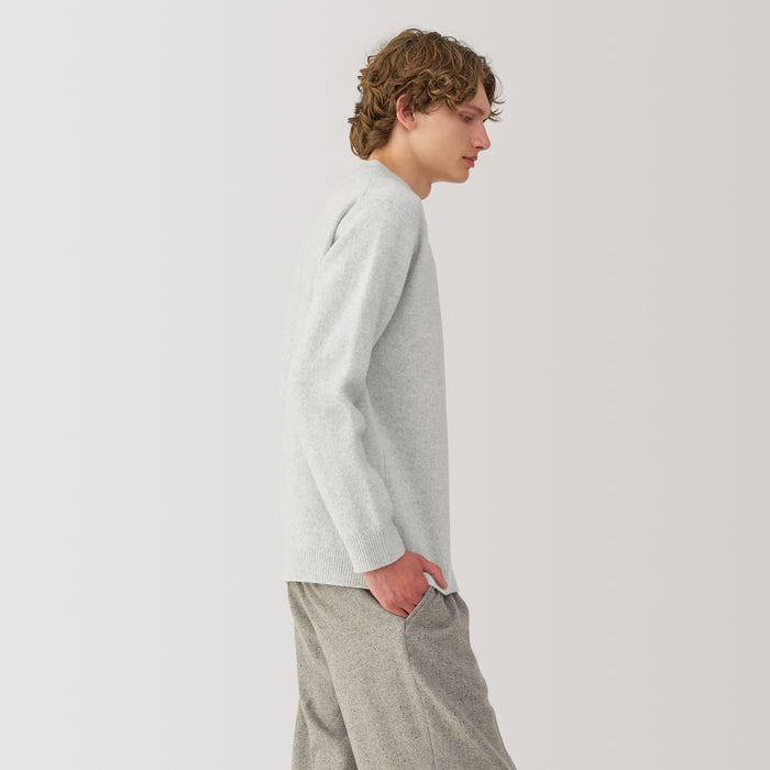 Muji Labo Milled Wool Mock Neck Trøjer Herre Grå | RH6J1H16Z