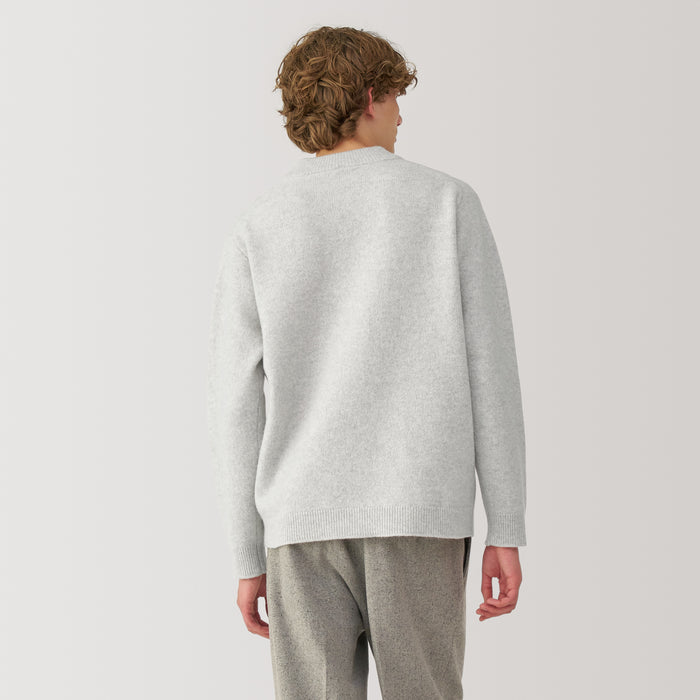 Muji Labo Milled Wool Mock Neck Trøjer Herre Grå | RH6J1H16Z