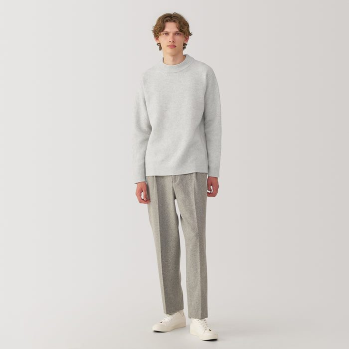 Muji Labo Milled Wool Mock Neck Trøjer Herre Grå | RH6J1H16Z