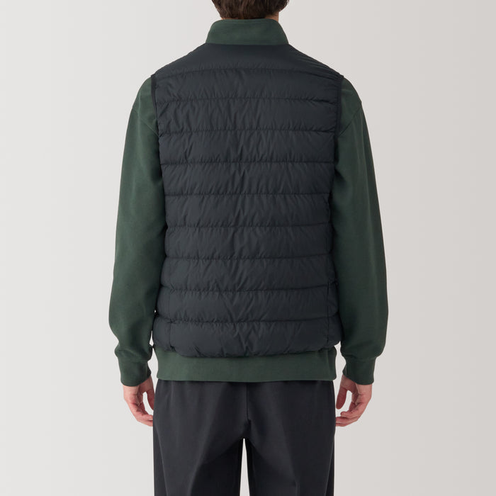 Muji Lightweight Down Collarless Vest Herre Sort | DX6D8G16X