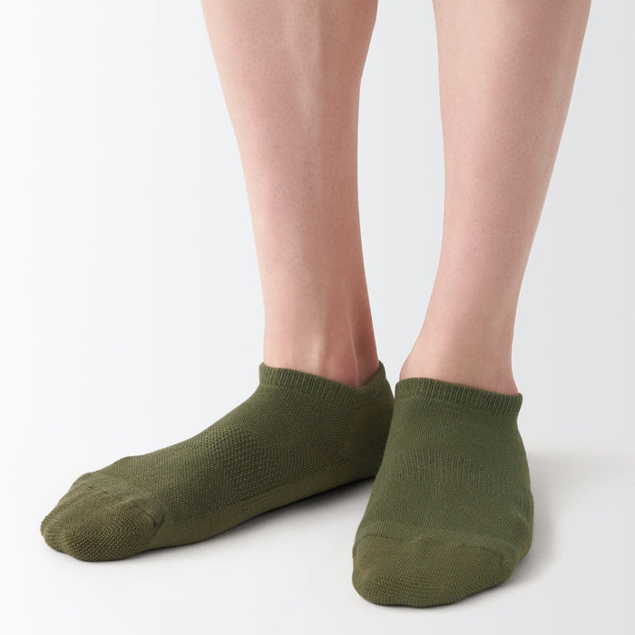 Muji Right Angle Pile Sneaker 23-30cm Sokker Dame Grøn | ZA4U8C65O