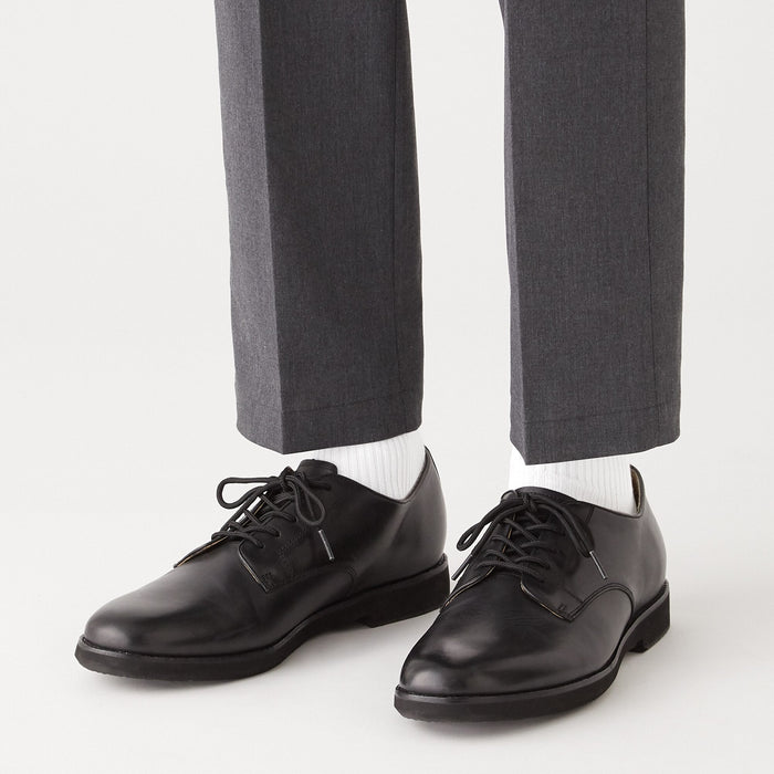 Muji Right Angle Ribbed Sokker Dame Sort | OE5Y4L42C