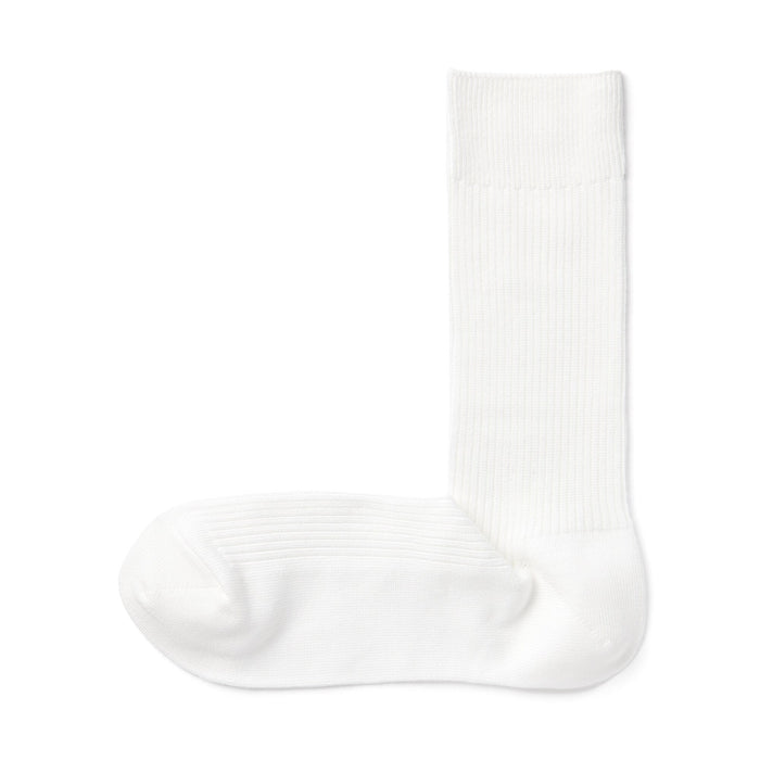 Muji Right Angle Ribbed Sokker Dame Sort | OE5Y4L42C