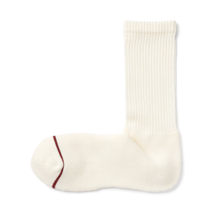 Muji Right Angle Warm Cotton Blend Thick Crew Sokker Herre Hvide | FF2P6Y43J