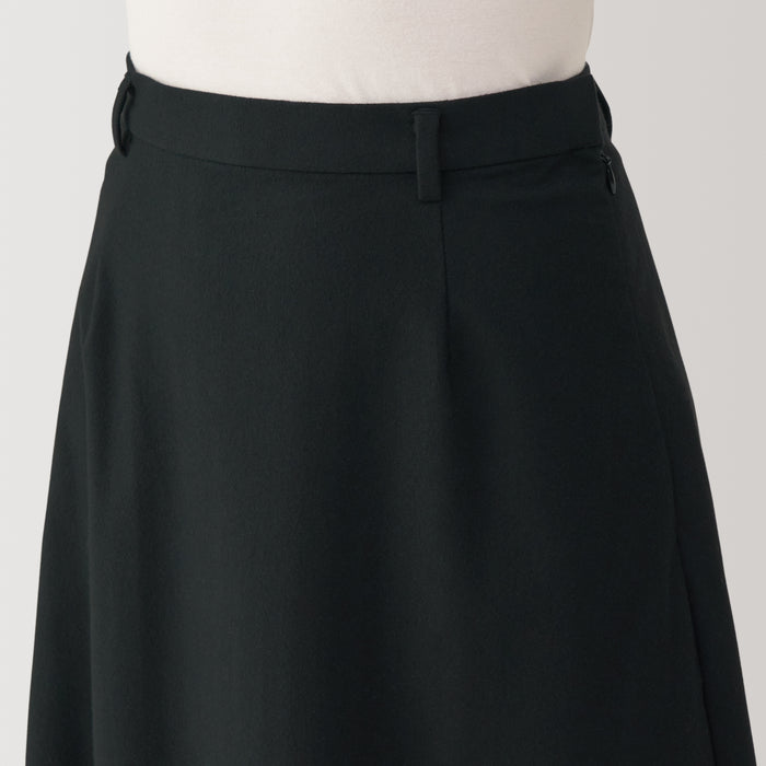 Muji Stretch Brushed Flared Nederdel Dame Sort | YD3U3V58H
