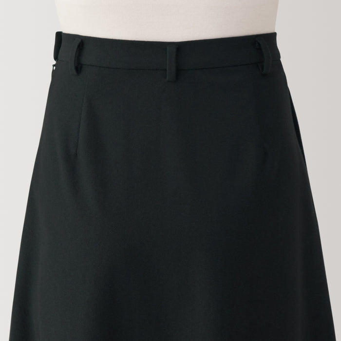 Muji Stretch Brushed Flared Nederdel Dame Sort | YD3U3V58H