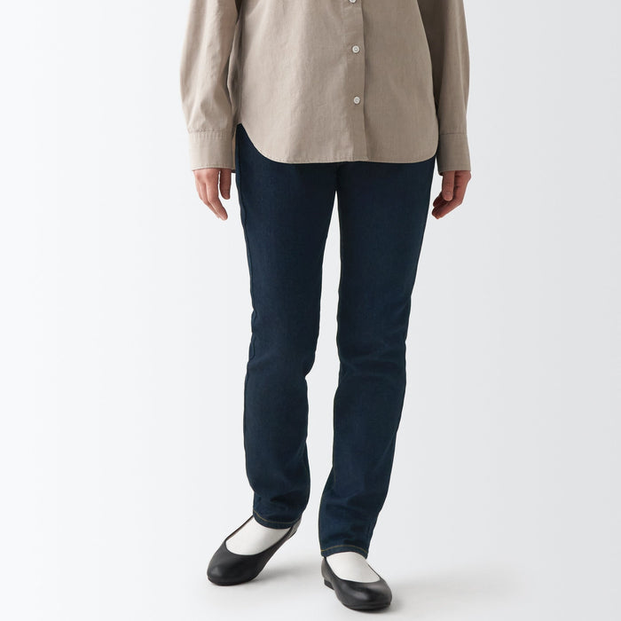 Muji Stretch Denim Slim Jeans Dame Mørkeblå | KU5I1X46H