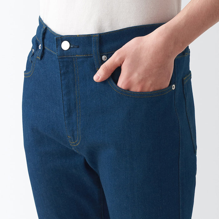 Muji Stretch Denim Slim Jeans Herre Blå | MS2Y7V24E