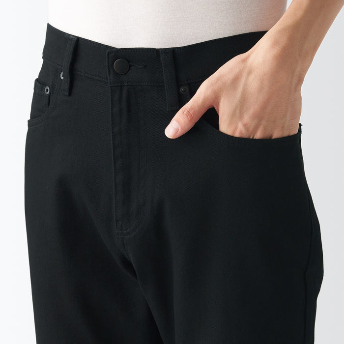 Muji Stretch Denim Slim Jeans Herre Sort | WD4K5O93M