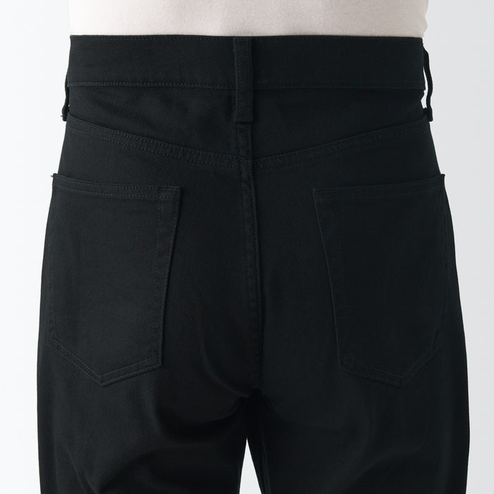 Muji Stretch Denim Slim Jeans Herre Sort | WD4K5O93M