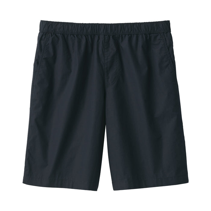 Muji Washed Broad Easy Shorts Herre Sort | GC9N1K23H