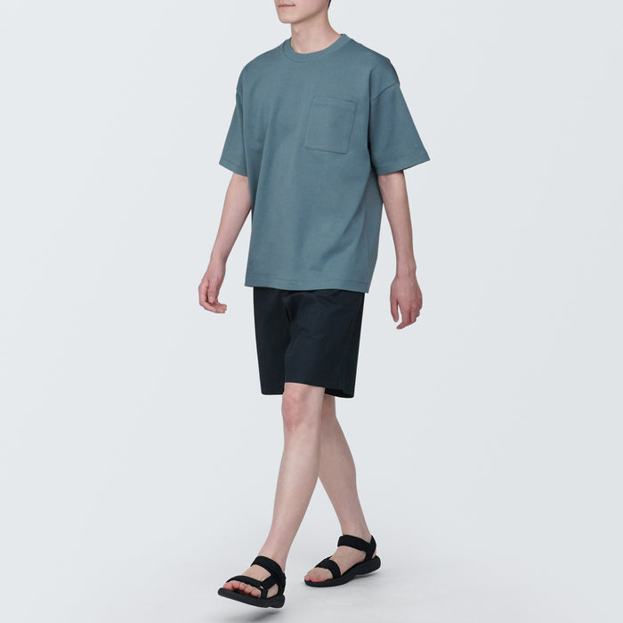 Muji Washed Broad Easy Shorts Herre Sort | GC9N1K23H