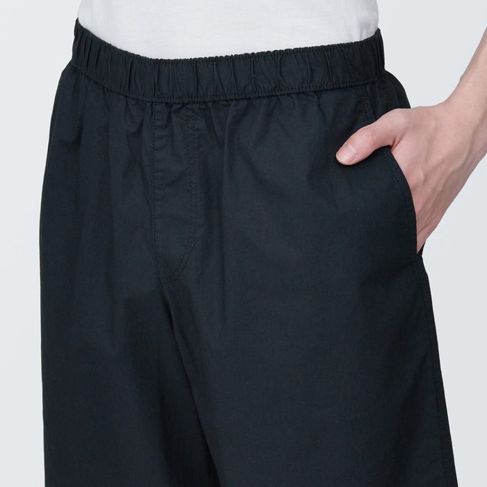 Muji Washed Broad Easy Shorts Herre Sort | GC9N1K23H