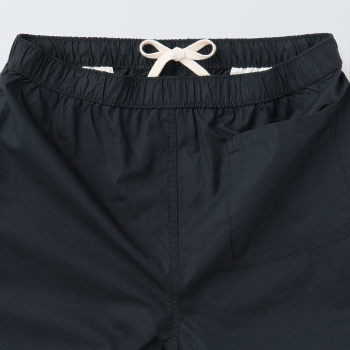 Muji Washed Broad Easy Shorts Herre Sort | GC9N1K23H