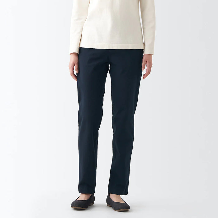 Muji Wo4-Way Stretch Chino Slim Tapered Bukser Herre Mørkeblå | YG7I8C08X