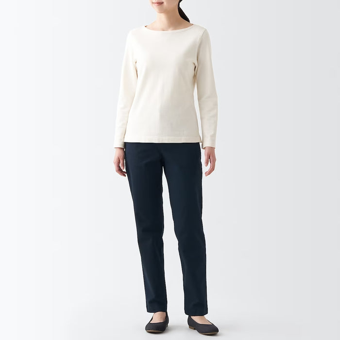Muji Wo4-Way Stretch Chino Slim Tapered Bukser Herre Mørkeblå | YG7I8C08X