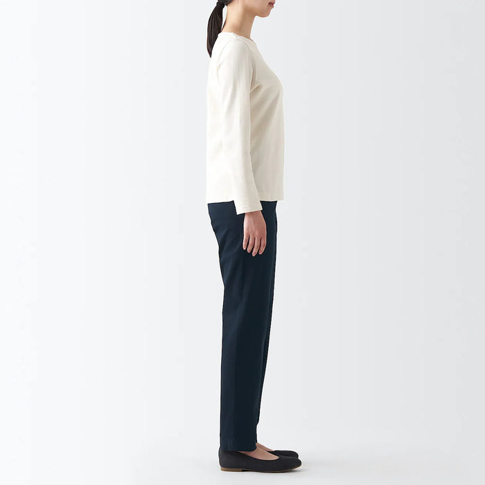 Muji Wo4-Way Stretch Chino Slim Tapered Bukser Herre Mørkeblå | YG7I8C08X