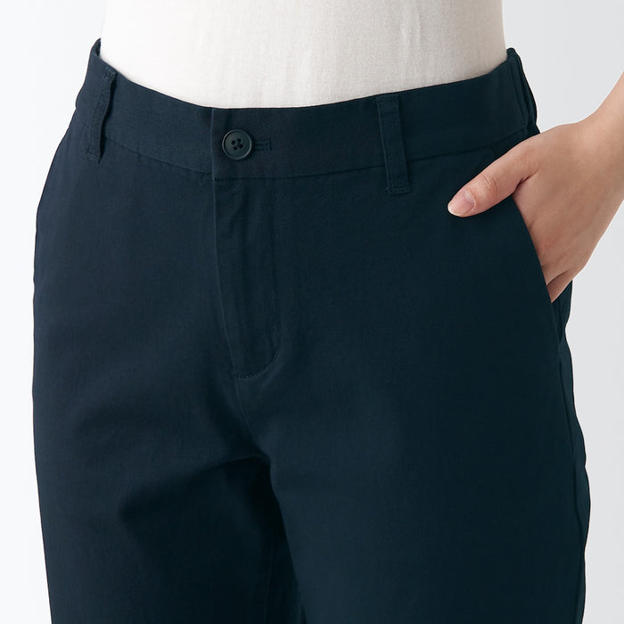 Muji Wo4-Way Stretch Chino Slim Tapered Bukser Herre Mørkeblå | YG7I8C08X