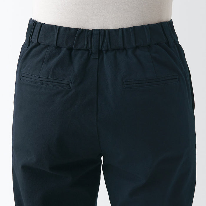 Muji Wo4-Way Stretch Chino Slim Tapered Bukser Herre Mørkeblå | YG7I8C08X