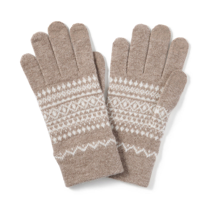 Muji Wool Blend Patterned Touchscreen Handsker Dame Grå | DB8C7P35C