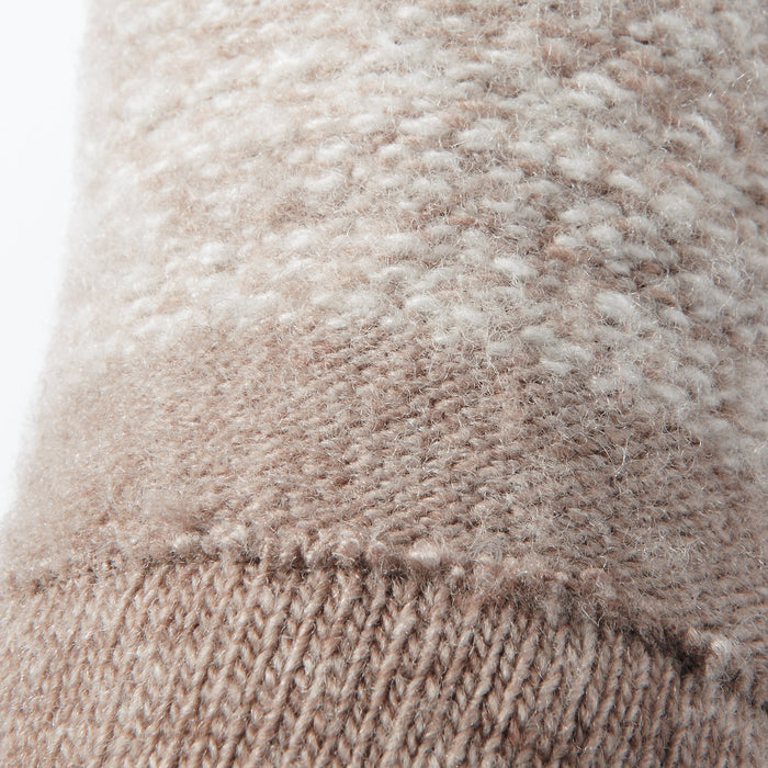 Muji Wool Blend Patterned Touchscreen Handsker Dame Grå | DB8C7P35C