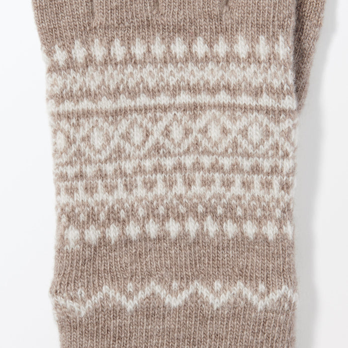 Muji Wool Blend Patterned Touchscreen Handsker Dame Grå | DB8C7P35C