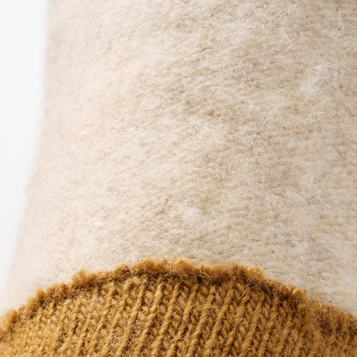 Muji Wool Blend Touchscreen Bicolor Handsker Dame Beige | KG6H5U21O